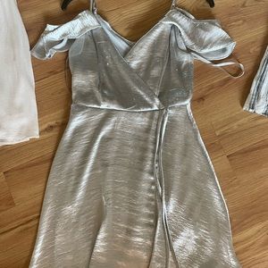 Short silver dress!